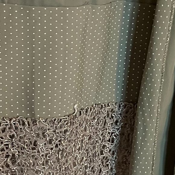 Dolcezza Fitted Style Kaki Green Tunic Top Size Medium FLAWS - Picture 10 of 10